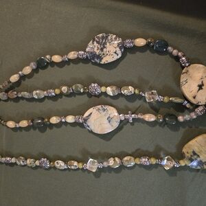 Elegant M Stone Necklace